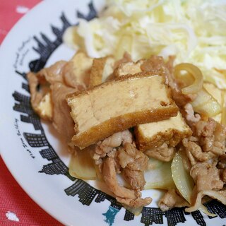 豚肉と厚揚げの生姜焼き